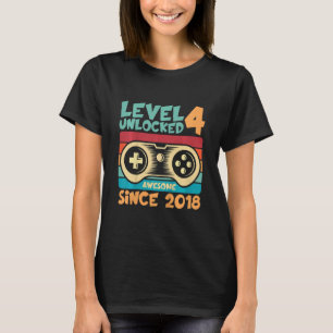 T-shirt Enfants Gamer 4e Anniversaire Fils 4 ans Garçon En