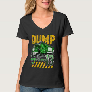 T-shirt Enfants Garbage Camion 13e anniversaire 13 ans Bir