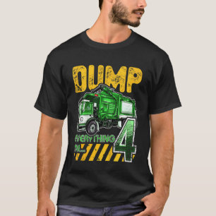 T-shirt Enfants Garbage Truck 4e anniversaire 4 ans Annive