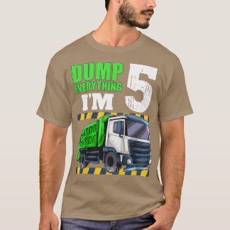 T-shirt Enfants Garbage Truck 5e anniversaire garçon 5 ans