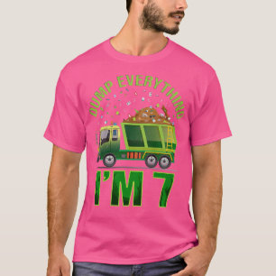 T-shirt Enfants Garbage Truck Dump Tout Je suis 7 Garbage 