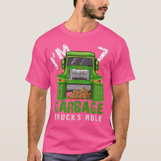 T-shirt Enfants Garbage Trucks Règle I'm 7 years Garbage T