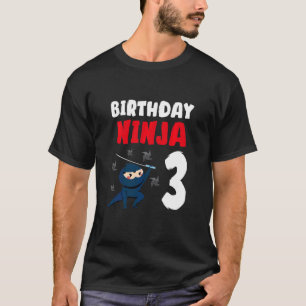 T-shirt Enfants garçons 3 Anniversaire 3 Anniversaire Ninj