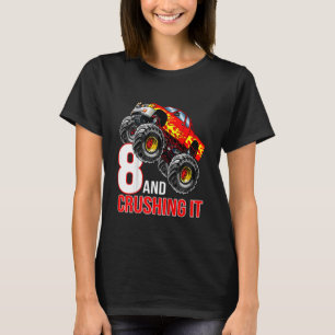 T-shirt Enfants garçons 8e anniversaire Monster Truck Anni