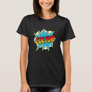 T-shirt Enfants garçons Colton Comic Book Superhero Nom