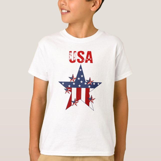 T-shirt Enfants garçons Patriot Stars USA (Devant)