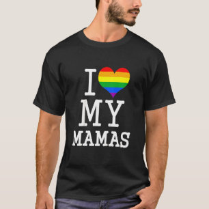 T-shirt Enfants Gay Moms Vêtements de bébé J'aime Mes Mama