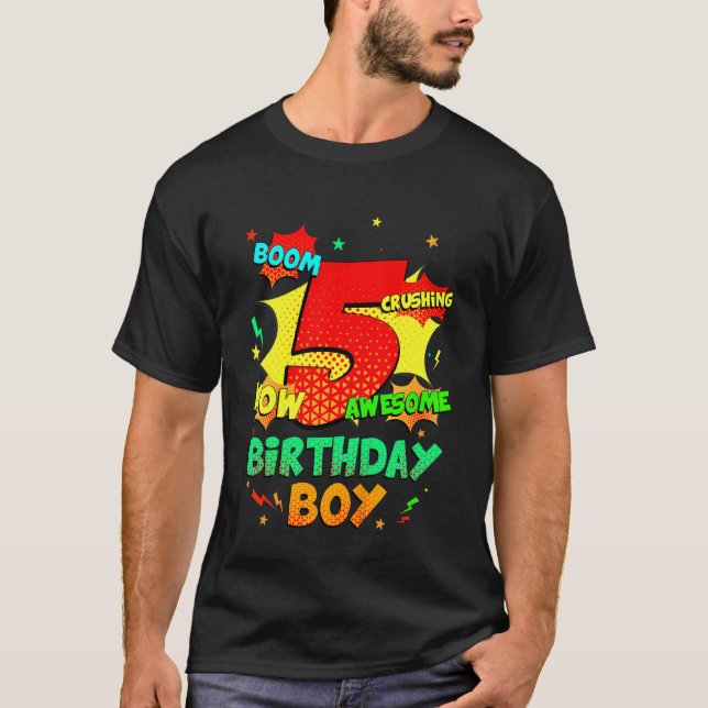 T-shirt Enfants géniaux depuis 2017 Style BD 5 Ans 5t (Devant)