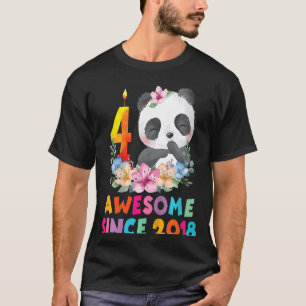 T-shirt Enfants géniaux depuis 2018 4e anniversaire 4 ans