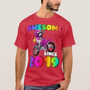 T-shirt Enfants géniaux depuis 2019 Motocross 3ème anniver