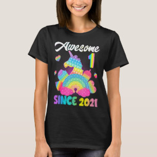 T-shirt Enfants géniaux depuis 2021 Pop It Fidget Unicorn
