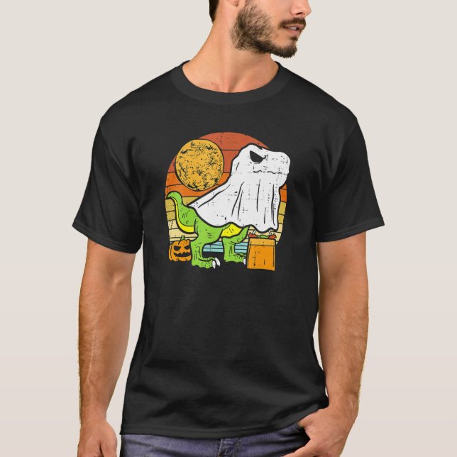 T-shirt Enfants Ghost Dinosaur Dino Trex Moon Candy Toddle (Devant)