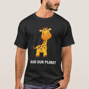T-shirt Enfants Gourmandise Et Adorable Giraffe Pour Les E