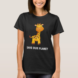 T-shirt Enfants Gourmandise Et Adorable Giraffe Pour Les E