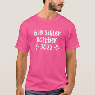 T-shirt Enfants Grande Soeur Octobre 2022 Je Vais Être Un 