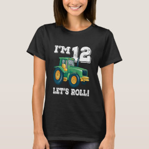 T-shirt Enfants Green Farm Tracteur 12ème anniversaire fêt