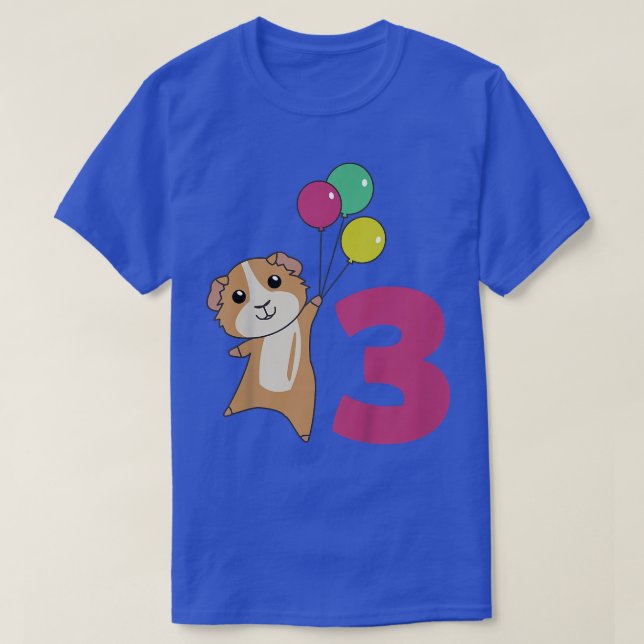 T-shirt Enfants Guinéen Cochon Ballons de troisième annive (Design devant)