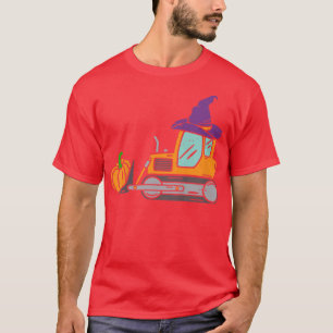 T-shirt Enfants Halloween Construction Bulldozer Camion Pu