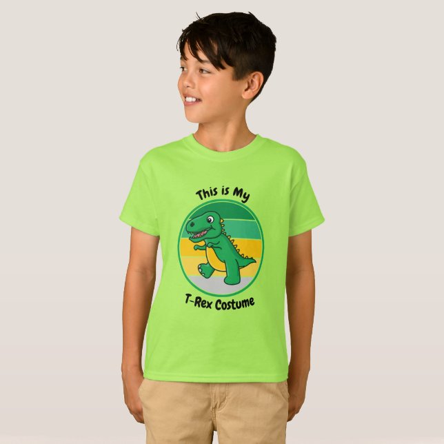 T-shirt Enfants Halloween Dinosaure C'est mon costume T-Re (Devant entier)