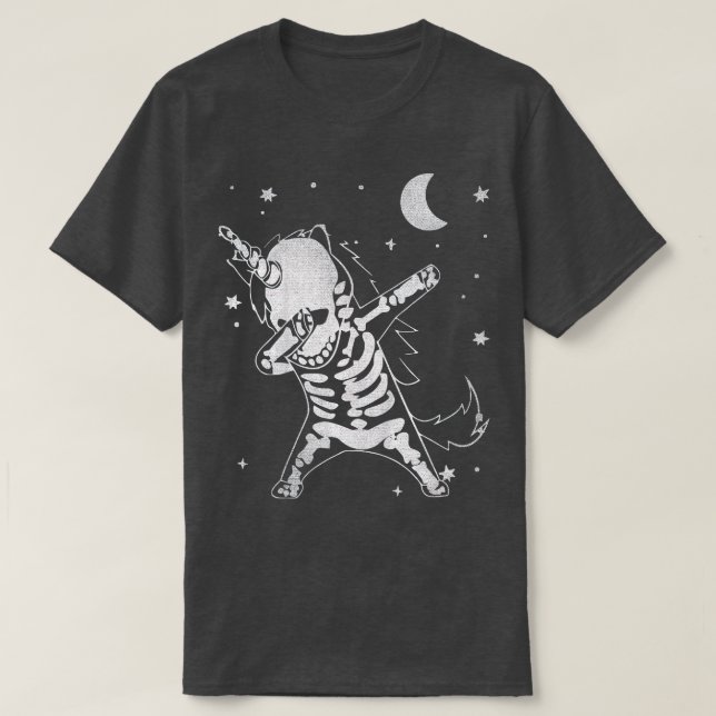 T-shirt Enfants Halloween Garçons Drôle Dabbing Skeleton S (Design devant)