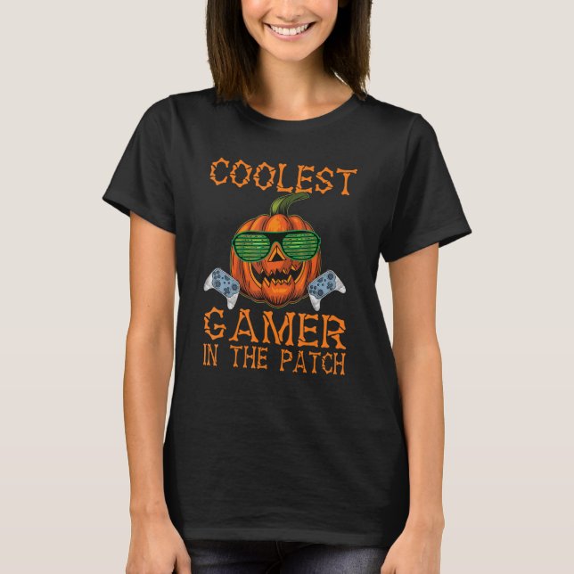 T-shirt Enfants Halloween le plus frais joueur dans le Pat (Devant)