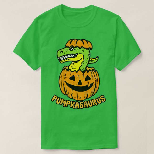 T-shirt Enfants Halloween Pumpkasaurus Citrouille Dinosaur (Design devant)