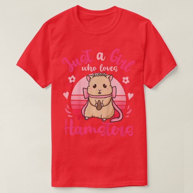 T-shirt Enfants Hamster Juste une fille qui aime Hamsters  (Design devant)