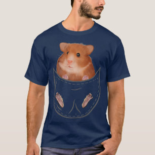 T-shirt Enfants Hamster Vêtements Poche Animal Outfit Cad
