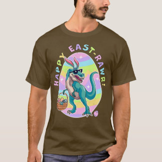 T-shirt Enfants Happy EastRawr mignon Dinosaur Bunny Oreil