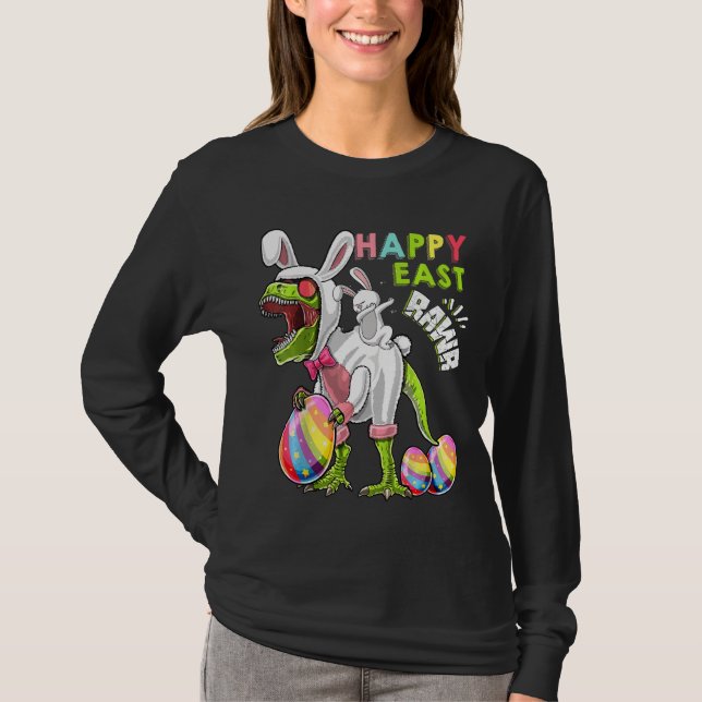 T-shirt Enfants Happy Eastrawr T Rex Bunny Dinosaur Pâques (Devant)