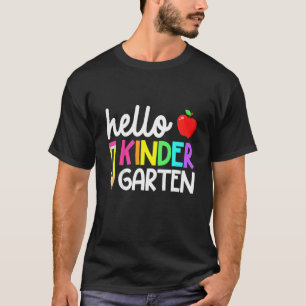 T-shirt Enfants Hello Kindergarten Team Kinder Retour À L'