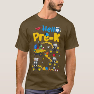 T-shirt Enfants Hello PreK Construction Camion Pré K Garço