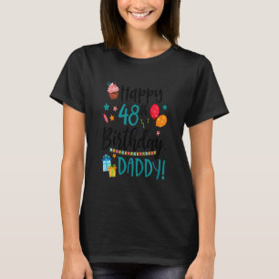 T-shirt Enfants heureux 48e anniversaire papa Anniversaire