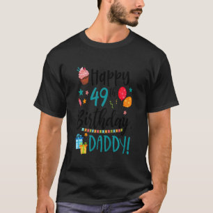 T-shirt Enfants heureux 49e anniversaire papa Anniversaire