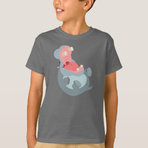 T-shirt Enfants Hippo, joli caricature riant