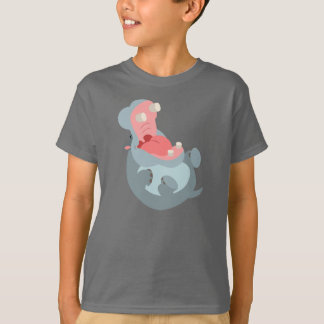 T-shirt Enfants Hippo, joli caricature riant