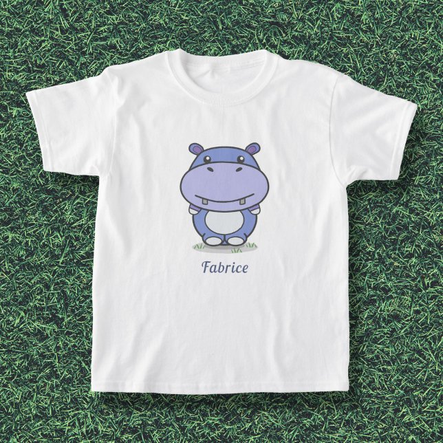 T-shirt Enfants Hippo mignonne (Cute Hippo Kids T-shirt)