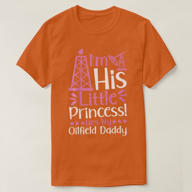 T-shirt Enfants Huile Rig Oilfield Travailleur Fille Jeune (Design devant)