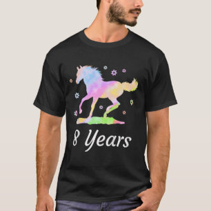 T-shirt Enfants huit ans 8e anniversaire Cheval Ride Arc e