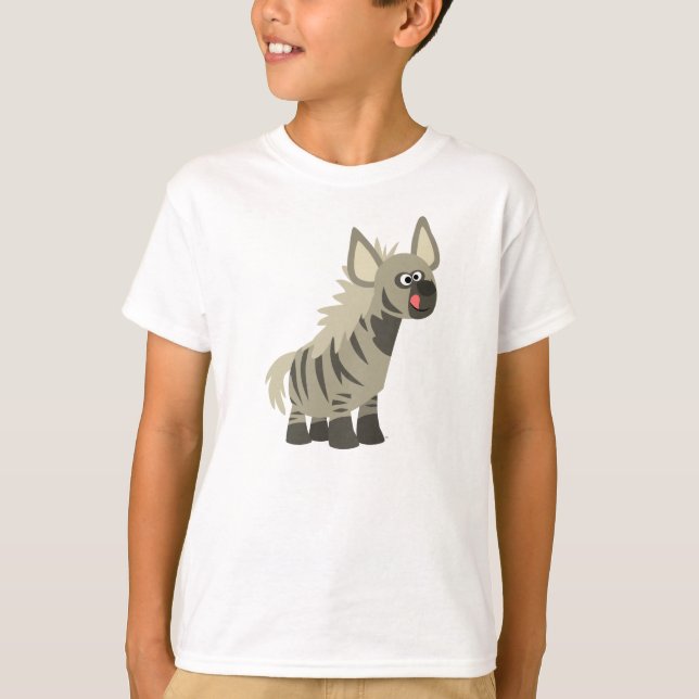 T-shirt Enfants Hyena Striped Cartoon Cute Hungry (Devant)