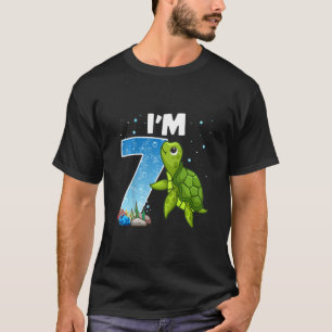 T-shirt Enfants I Am 7 Tortues Anniversaire Tee