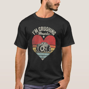 T-shirt Enfants I Crush Hearts Monster Truck Valentineu201