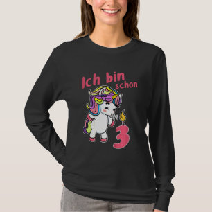 T-shirt Enfants Ich Bin 3 Jahre Geburtstags Einhorn Troisi
