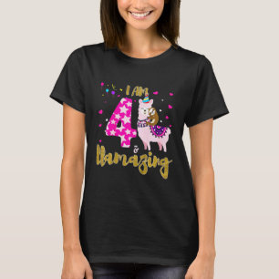 T-shirt Enfants Im 4 ans et flamboyant 4e anniversaire sl