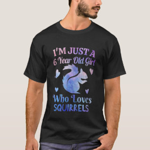 T-shirt Enfants Im 6 Ans Écureuil Vêtements Fille