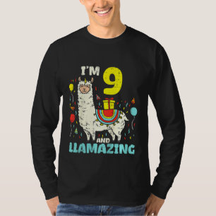 T-shirt Enfants Im 9 Llamazing Llama Cute Alpaca Animal 9t
