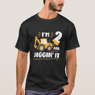 T-shirt Enfants J'ai 2 ans et creuser ça Chemise Boys 2e a