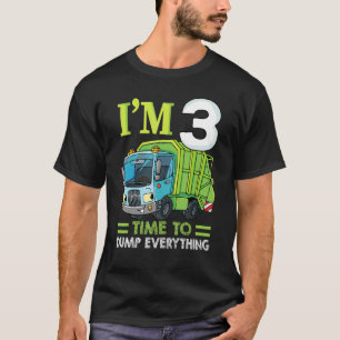 T-shirt Enfants J'ai 3 ans Anniversaire Garbage Truck 3r