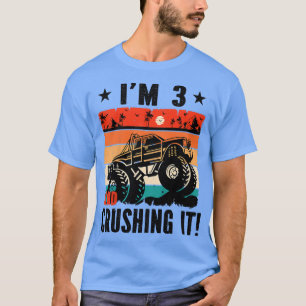 T-shirt Enfants j'ai 3 ans et l'écraser le monstre camion 