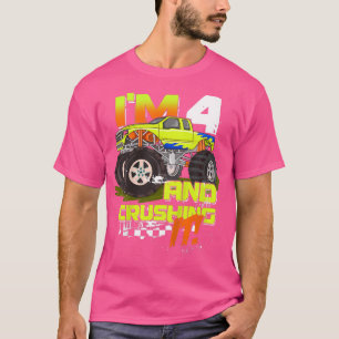 T-shirt Enfants J'ai 4 ans et l'écraser - Camion Monster 4